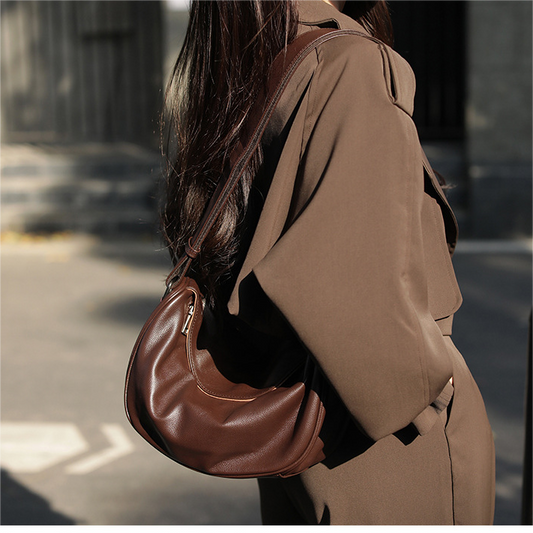 Beylasita Genuine Leather Hobo Slouch Shoulder Bag, Vintage Crossbody Bucket Bag
