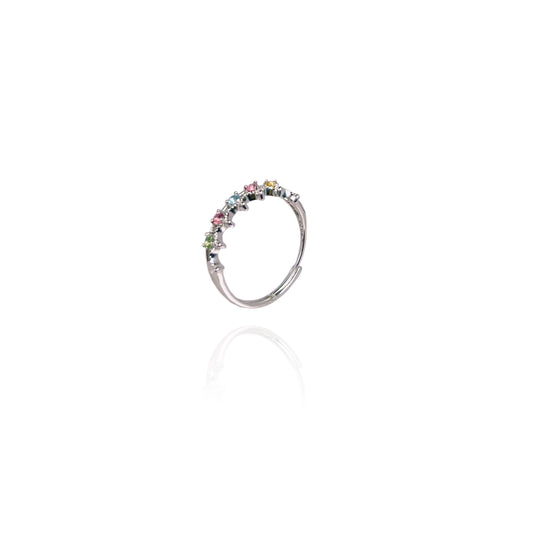 GEMOR Adjustable Rings with Colorful Gemstone | Stack Rings | Sterling Silver Rings for Women
